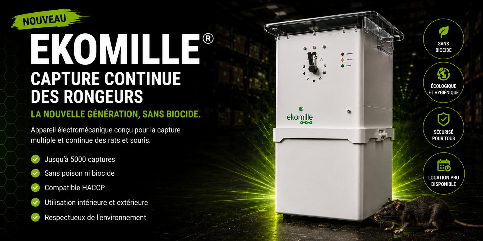 EKOMILLE – Piège Multi-Capture Électromécanique